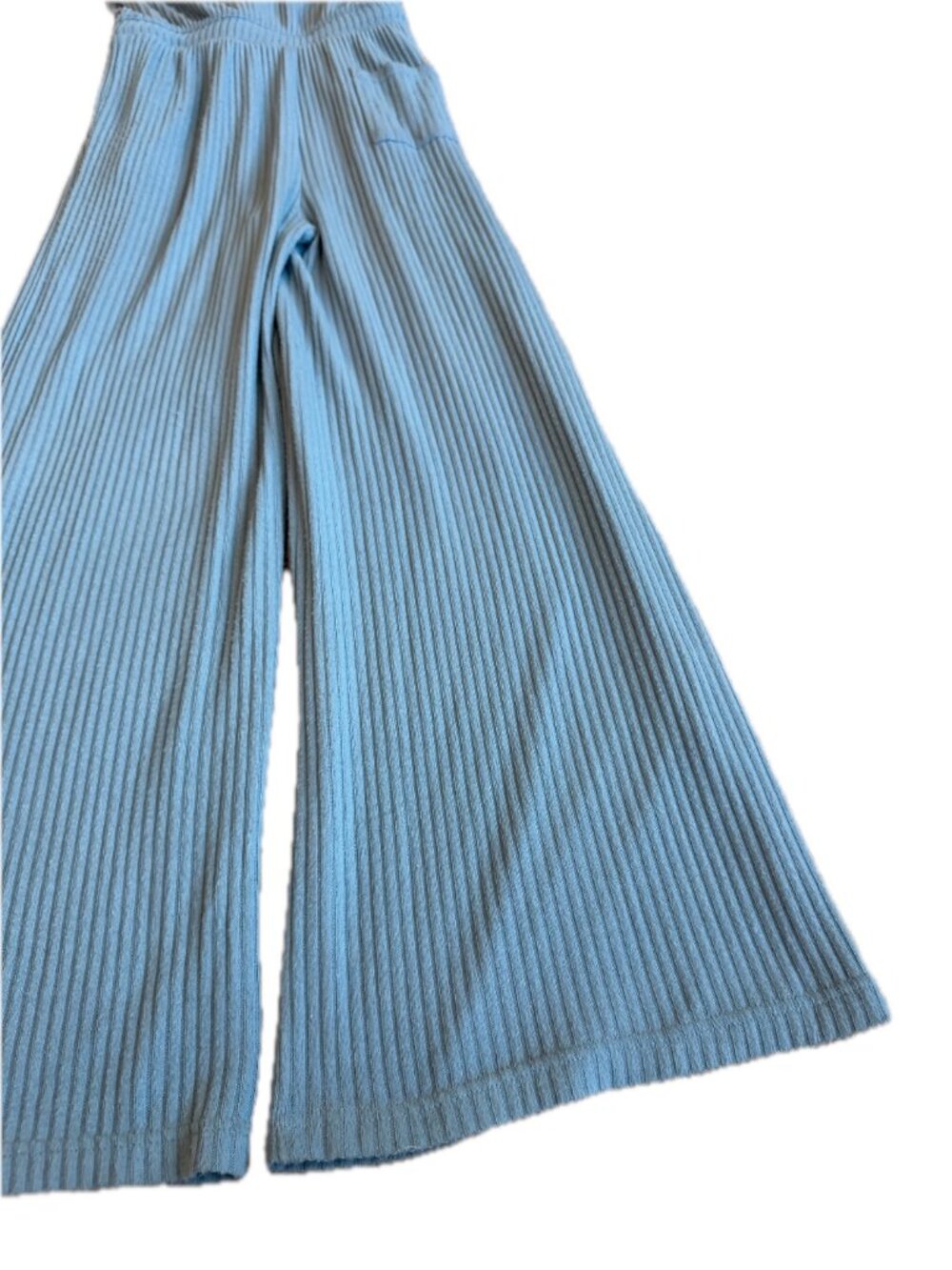 Spiritual Gangster Dusty Blue Ribbed Wide Leg Jumpsuit Racerback X-Small Women's - Picture 12 of 12